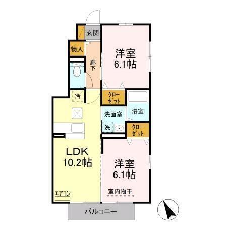 ラフォーレ塚崎（101） 間取り図画像
