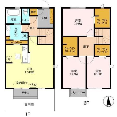BLESS HOUSE柏西町　D（101） 間取り図画像
