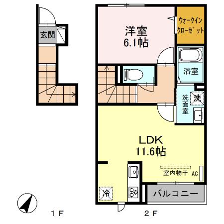 クローバーテラス（205） 間取り図画像