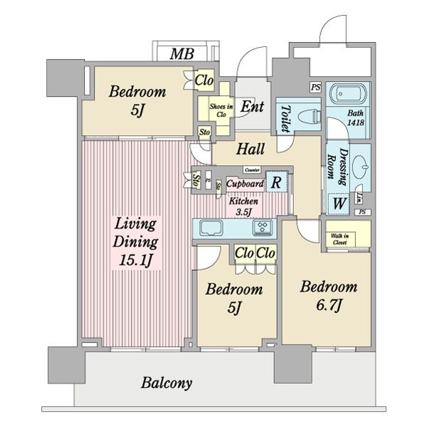 【間取】全部屋5帖以上