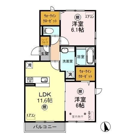 アリエス（201） 間取り図画像