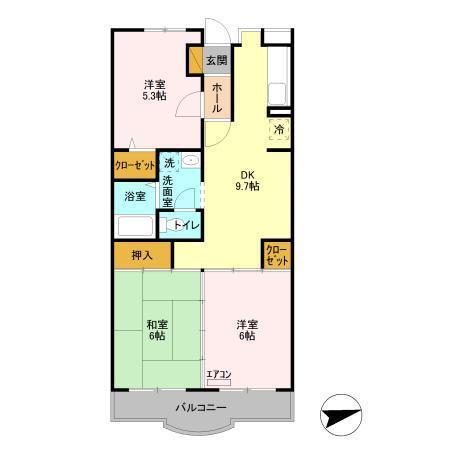 グランドール北小金（202） 間取り図画像