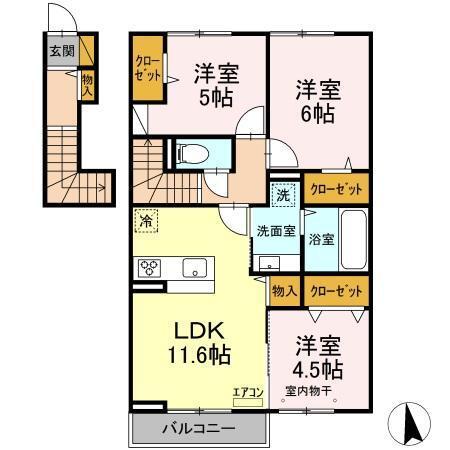 ル・グランⅢ（203） 間取り図画像