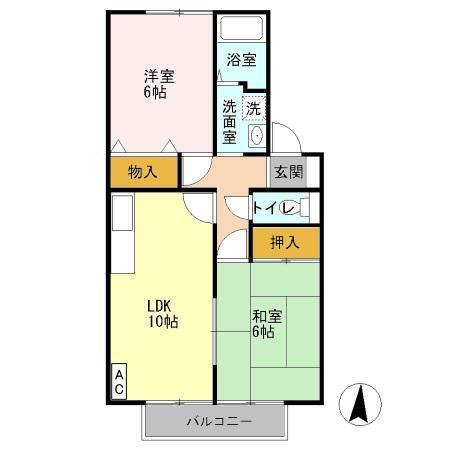 ヴィラージュコート　壱番館（202） 間取り図画像