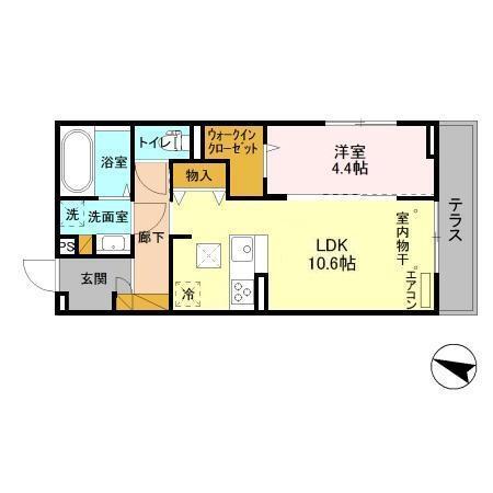 メゾンフェリーチェおおたかの森（101） 間取り図画像