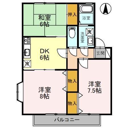 ヴァレンサ氷川　Ａ/Ｂ（A102） 間取り図画像