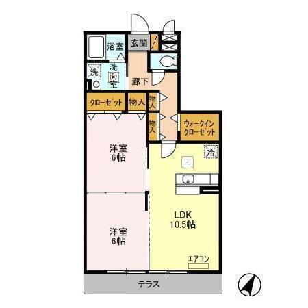 コスモヒルズ（102） 間取り図画像