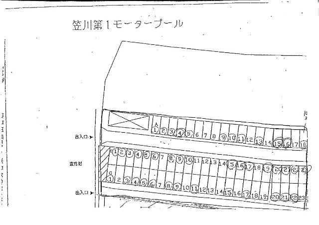 笠川モータープール（B-08） 間取り図画像