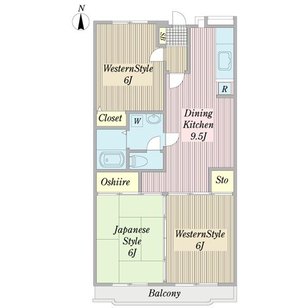 イトーピラ向ヶ丘弐番館（0205） 間取り図画像