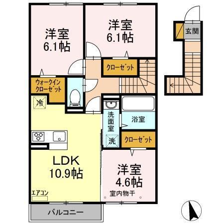 ピースウッド　Ⅰ（206） 間取り図画像