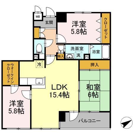 ソレイユ華（205） 間取り図画像