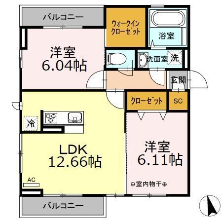 セレシェイラ参番館（303） 間取り図画像