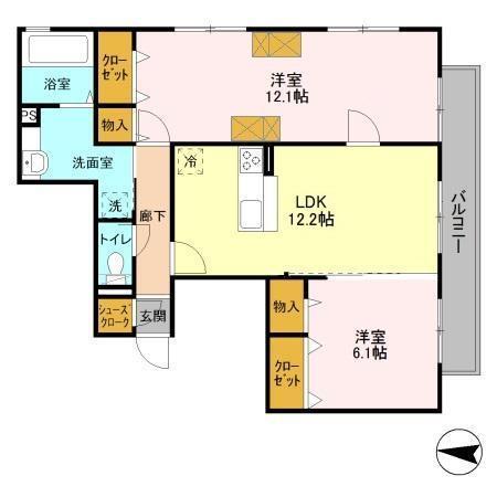 グレイス若草（302） 間取り図画像