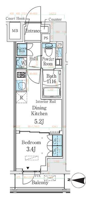 ベルファース錦糸町Ｓｏｕｔｈ（804） 間取り図画像