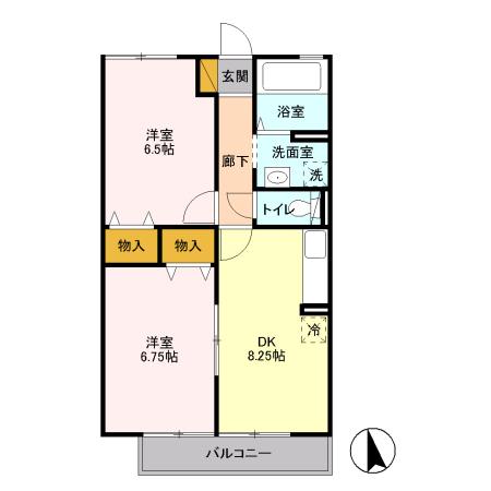 ハイム シンフォニア　Ａ・Ｂ（A202） 間取り図画像