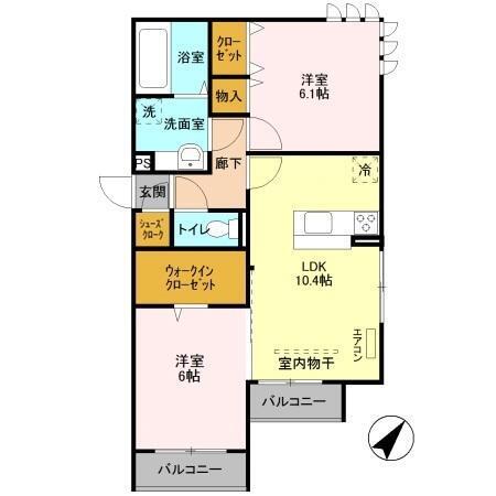 Ｂｉｅｎｅｓｔａｒ（201） 間取り図画像