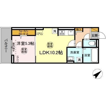 D-ROOM　IGODAI（305） 間取り図画像