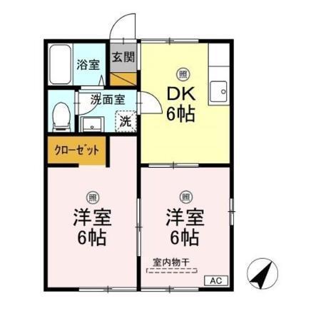 アゼリア　Ｂ（101） 間取り図画像