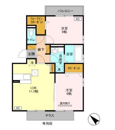 ロイヤルコート　E（101） 間取り図画像