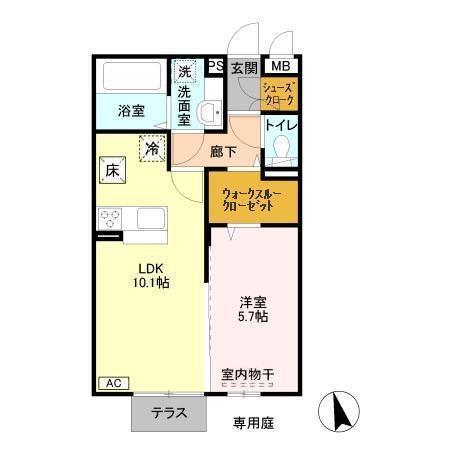 ガーデンハイツ・モッコク（102） 間取り図画像