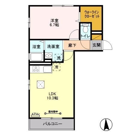 セジュールウィット氷川（103） 間取り図画像