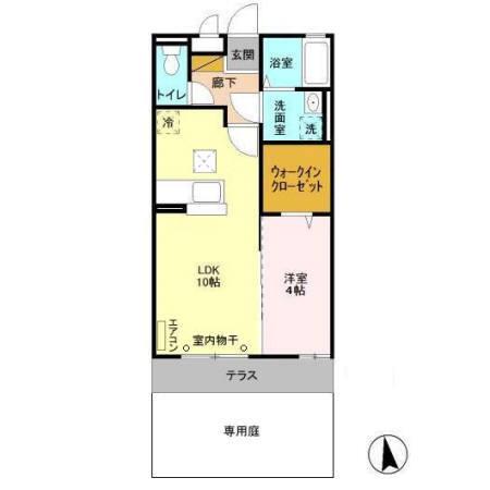 アヴェニール志津　A（105） 間取り図画像