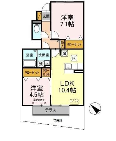 アシェルガーデン（103） 間取り図画像