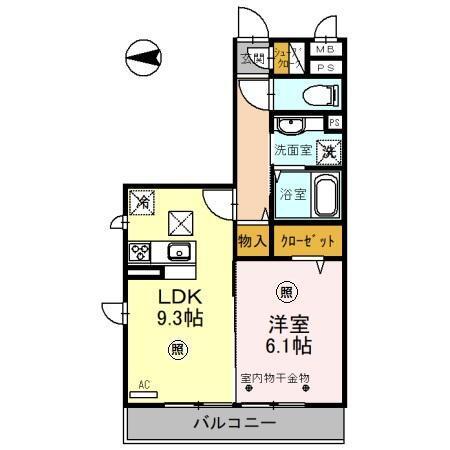 オークリーフ三郷　Ｂ棟（105） 間取り図画像