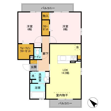セピアコート　Ｃ館（202） 間取り図画像