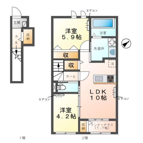 ルナ　クレセンテ〜Luna Crescente〜 間取り図画像