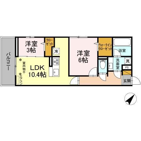 Stella 東平賀（306） 間取り図画像