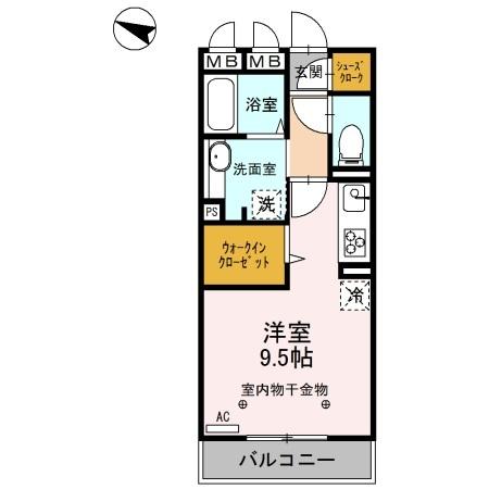 ﾛｲｼﾞｪﾝﾄﾊﾟｰｸｽ ﾚｲｸﾀｳﾝ　Ｅ（307） 間取り図画像