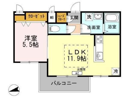 ベルメゾン尾山台駅前（503） 間取り図画像