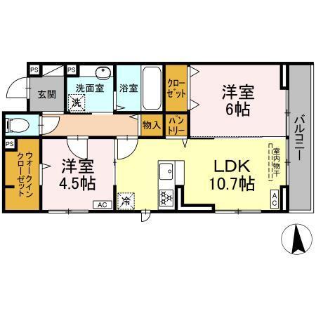 Hestia（302） 間取り図画像
