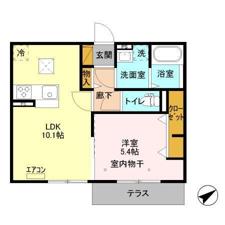 アステールピュールM（102） 間取り図画像