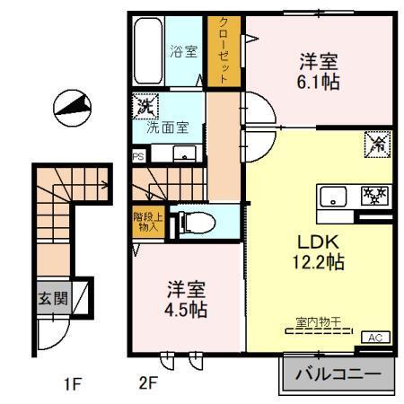 グリーンパティオ（205） 間取り図画像