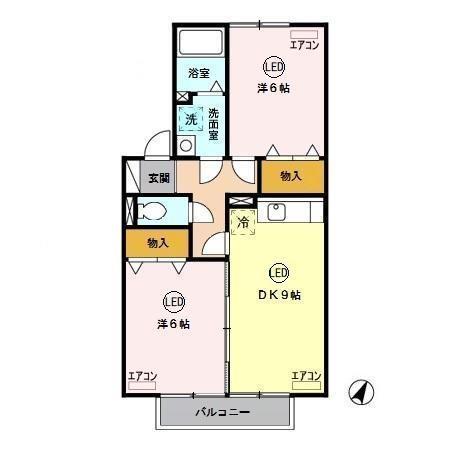 セジュール２１（202） 間取り図画像