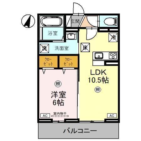 Gloire Court（102） 間取り図画像