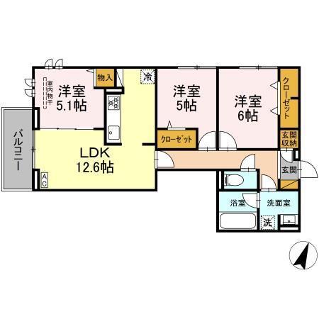 アベニール（203） 間取り図画像