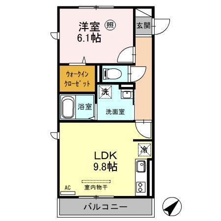 プルミエール大宮七里　Ｂ（301） 間取り図画像