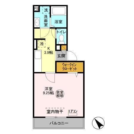 セジュールホンダ Ｂ（202） 間取り図画像