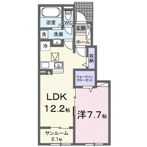 カーサ　シトラス仏生山Ⅱ（103） 間取り図画像