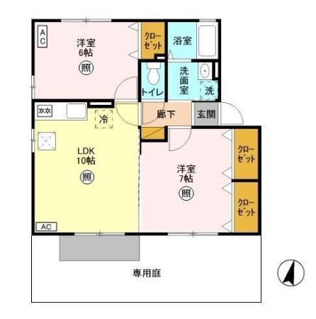 コーポ栄　Ⅲ（102） 間取り図画像
