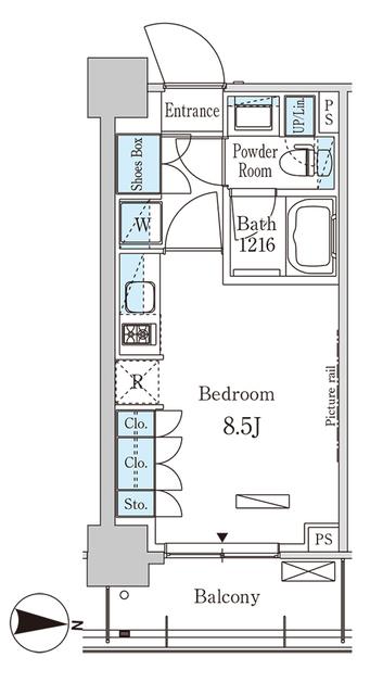 パークアクシス菊川（504） 間取り図画像