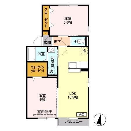 パストラル　Ａ（201） 間取り図画像