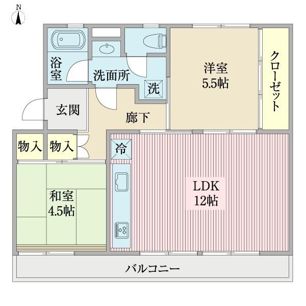 車返団地３街区１５号棟（0503） 間取り図画像
