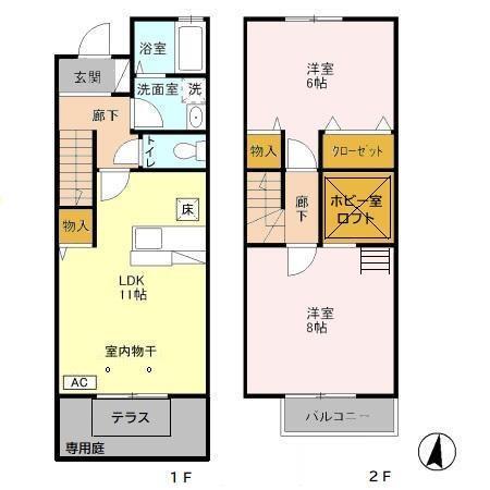パティオス薬園台　東（102） 間取り図画像