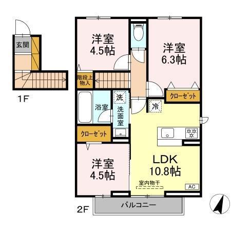 アローパルク（201） 間取り図画像