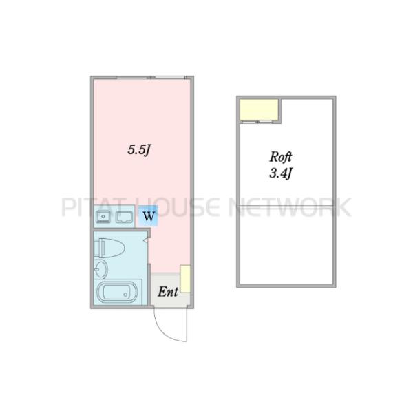 ※103号室の間取りです