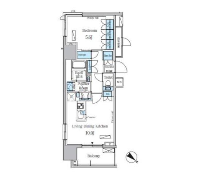 パークアクシス東日本橋ステーションゲート（607） 間取り図画像